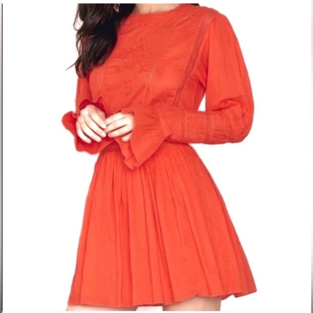 Free People Orange Cotton Dress